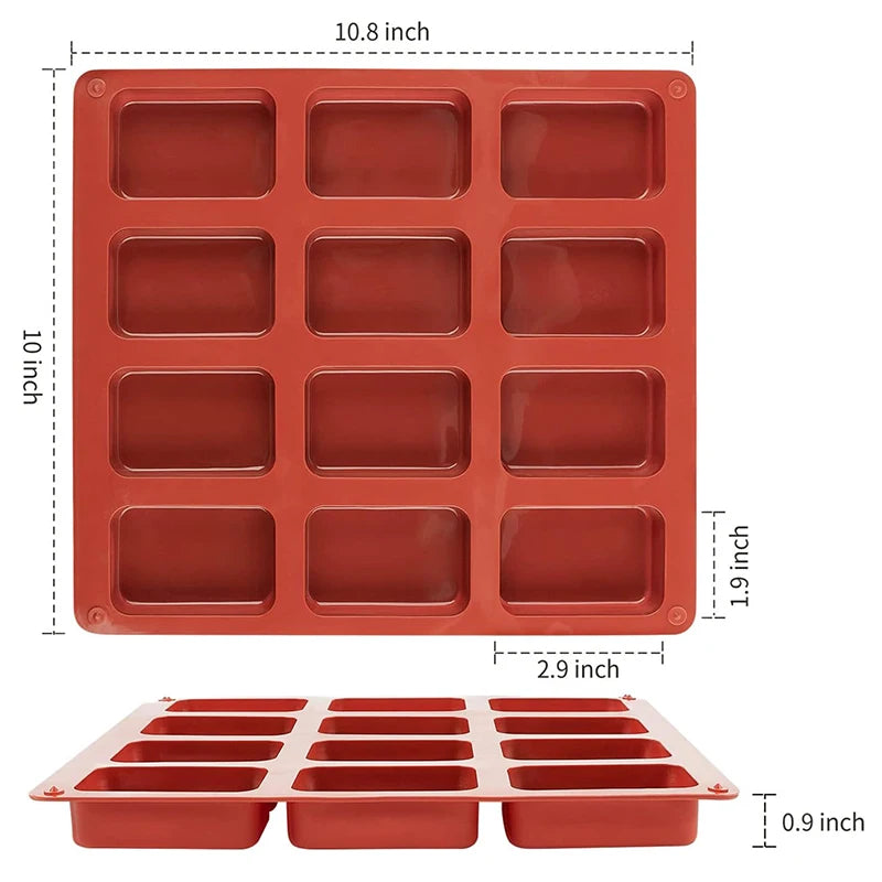 Silicone Mini Loaf Pan Bread Baking Silicone Mold For Brownie Cheesecake Chocolate Bar Kitchen Bakeware Meatloaf Ice Cube Tray - HOMELIVING