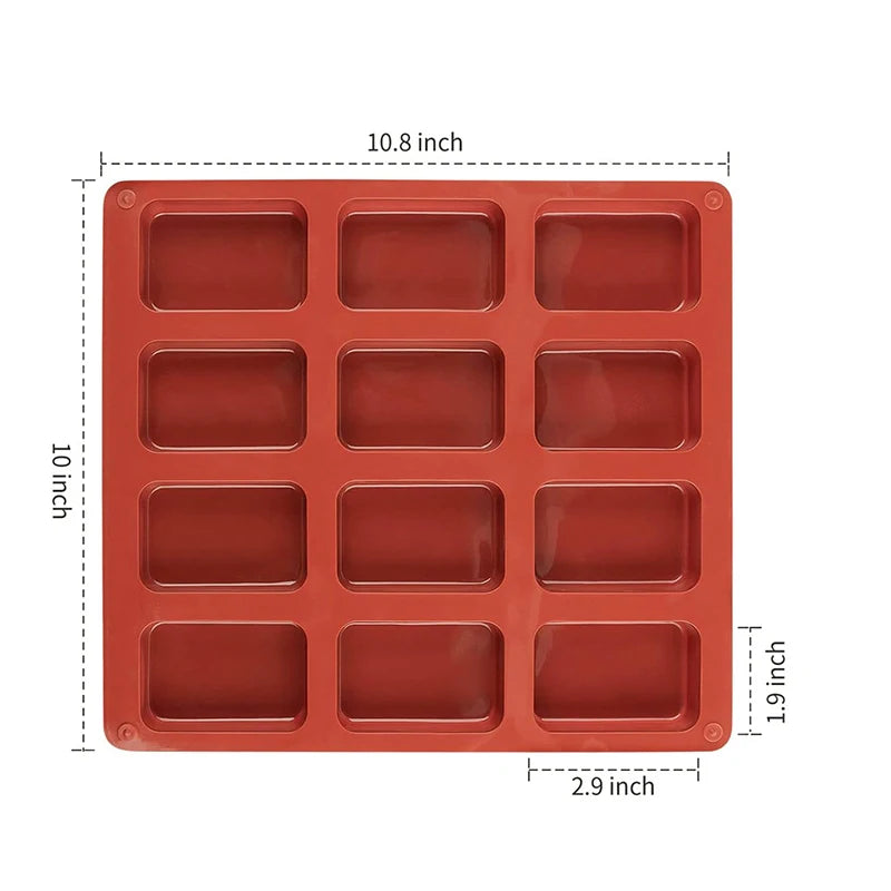 Silicone Mini Loaf Pan Bread Baking Silicone Mold For Brownie Cheesecake Chocolate Bar Kitchen Bakeware Meatloaf Ice Cube Tray - HOMELIVING