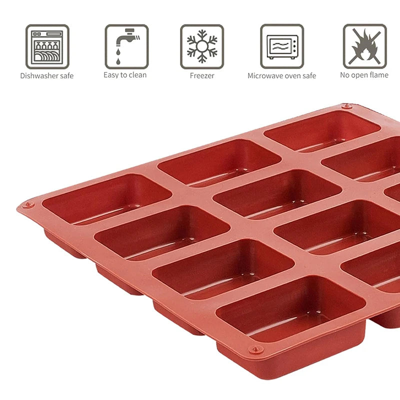 Silicone Mini Loaf Pan Bread Baking Silicone Mold For Brownie Cheesecake Chocolate Bar Kitchen Bakeware Meatloaf Ice Cube Tray - HOMELIVING