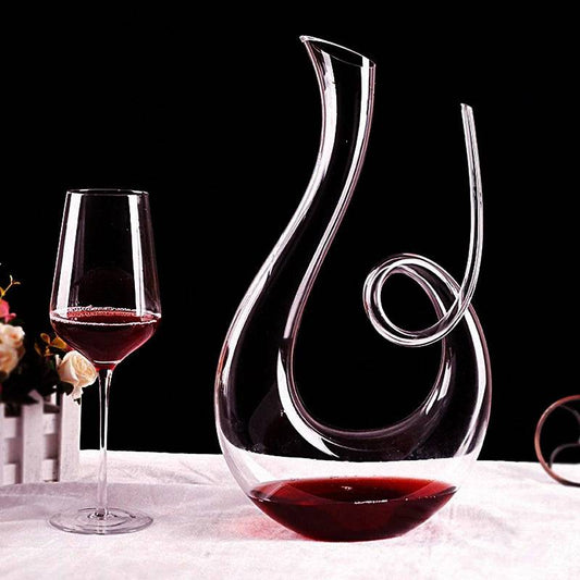Decanter 1500ML Crystal High Grade Swan Spiral Wine Decanter Creative Wine Separator Champagne Wine Bottle For Family Bar - HOMELIVING