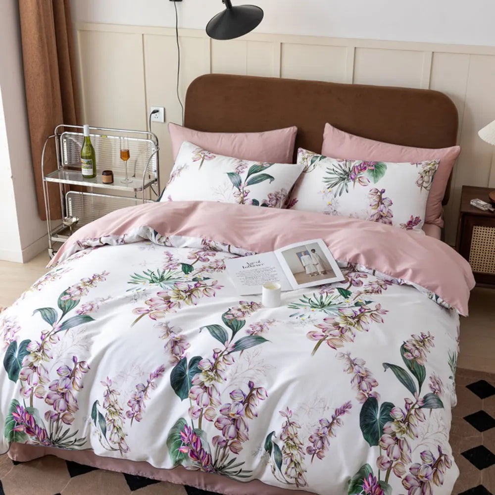 Svetanya 100% Egyptian Cotton Bedding Set Queen King Double Size Bed Linens Sheet Duvet Cover Set - HOMELIVING