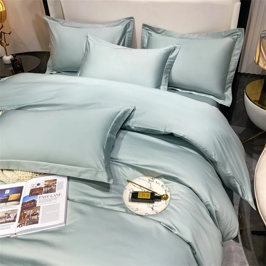 Luxury Bedding Set 100% Egyptian Cotton Duvet Cover Pillowcase Ru Europe Double Queen King Size Bed Linen Soft Bed Sheet Sets - HOMELIVING