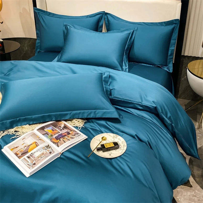 Luxury Bedding Set 100% Egyptian Cotton Duvet Cover Pillowcase Ru Europe Double Queen King Size Bed Linen Soft Bed Sheet Sets - HOMELIVING