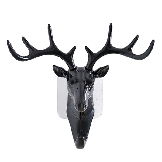 Hanging Coat Hooks Wall Mounted Animal Shaped Deer Giraffe Head Hook Home Decoration Living Room Bedroom Bathroom Accessories - HOMELIVING