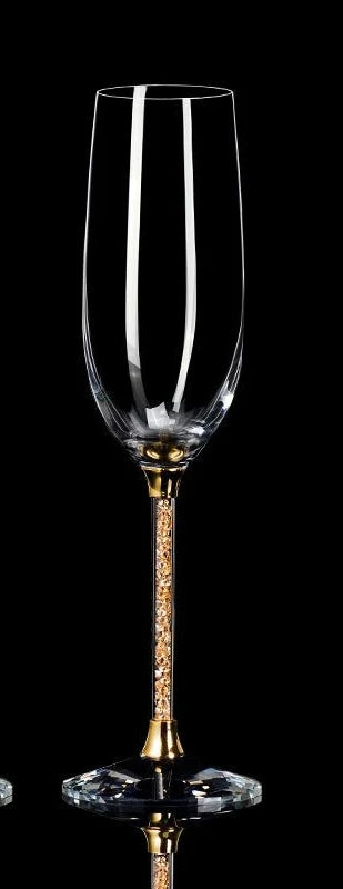 European Diamond Crystal Champagne Cup Set High Beauty Handmade High Foot Cup Bubble Mug Household Wine Set Couple Pair Cups - HOMELIVING