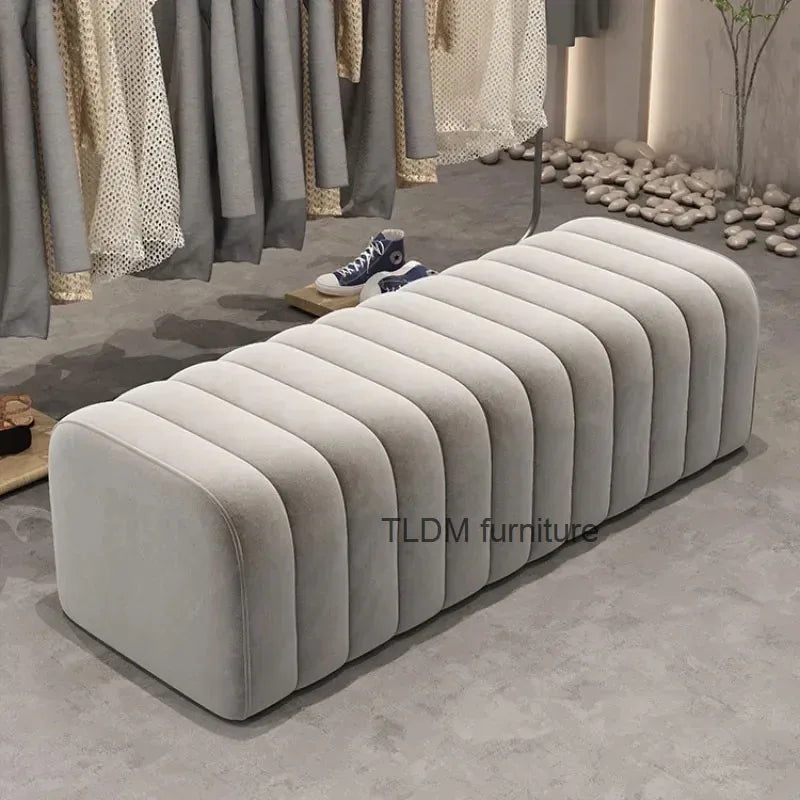 Nordic Shoe-changing Stool Home Furniture Doorway Ottoman Comfortable Soft Bag Bench Cloakroom Sofa Side Stools U - HOMELIVING