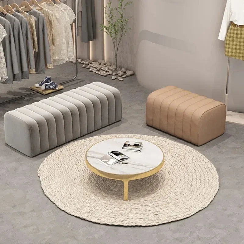Nordic Shoe-changing Stool Home Furniture Doorway Ottoman Comfortable Soft Bag Bench Cloakroom Sofa Side Stools U - HOMELIVING