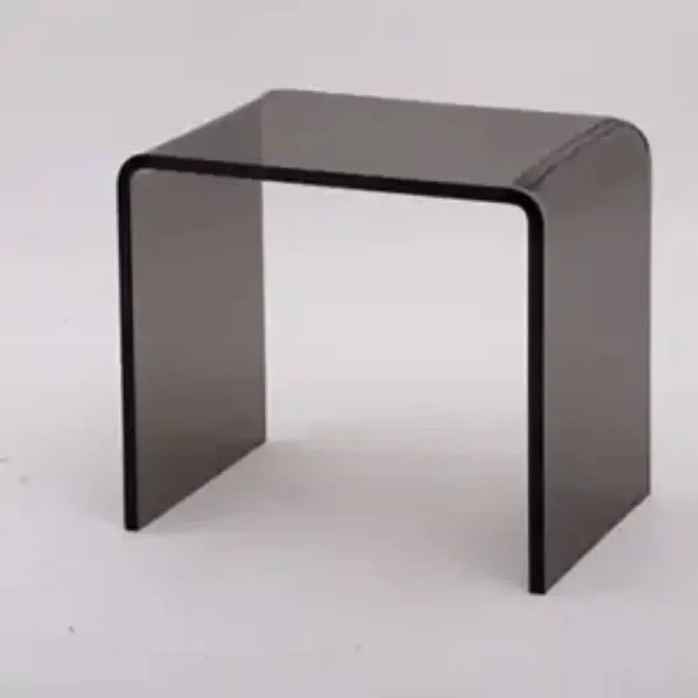 New Acrylic Glass Stool Change Shoes Footstool Family Sofa Stool Living Room Sofa Coffee Table Small Side Table Bench Table - HOMELIVING