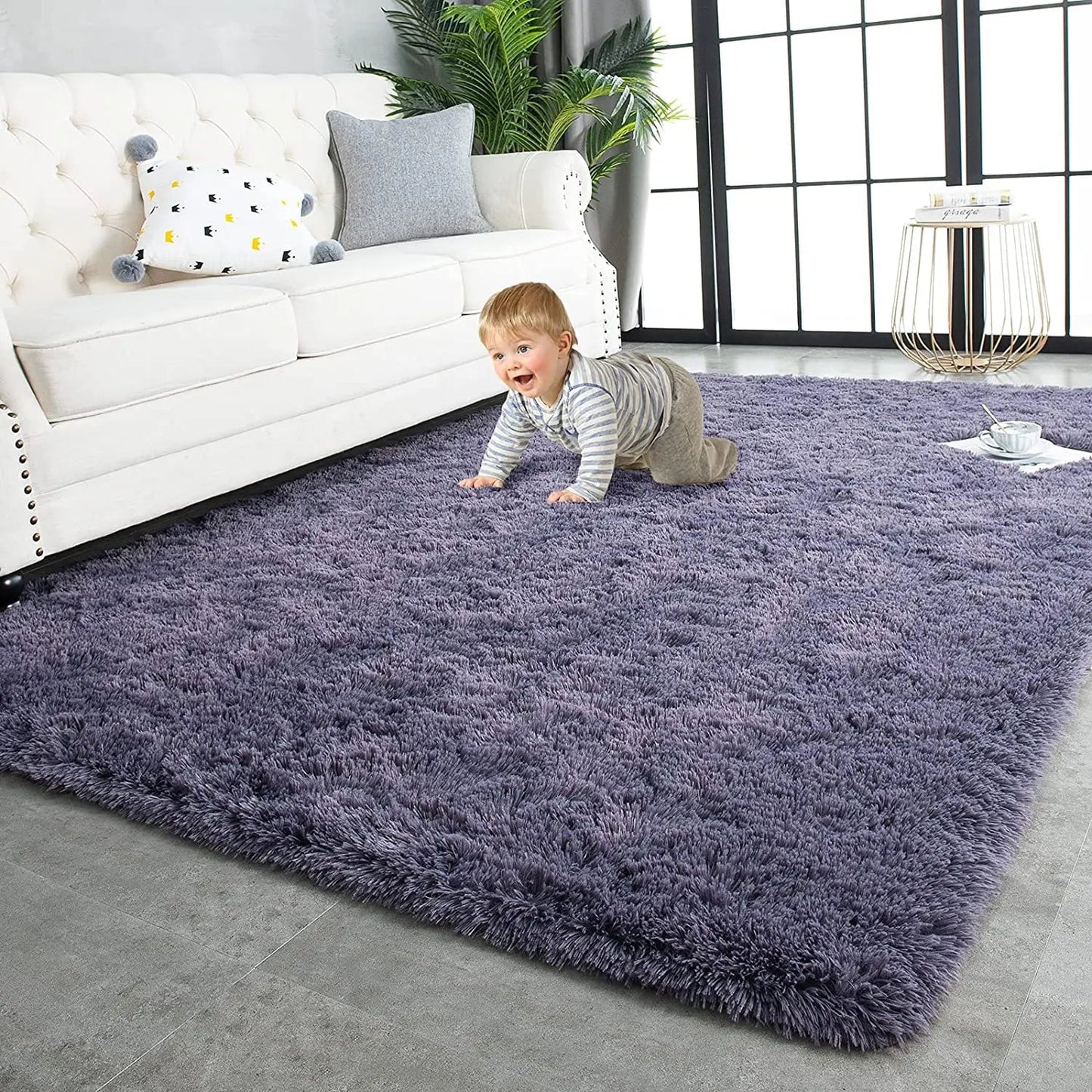 Plush Carpets Fluffy Ultra Soft Indoor Modern Area Rugs Living Room Play Mats For Children Bedroom Home Decor Nursery Rug - HOMELIVING