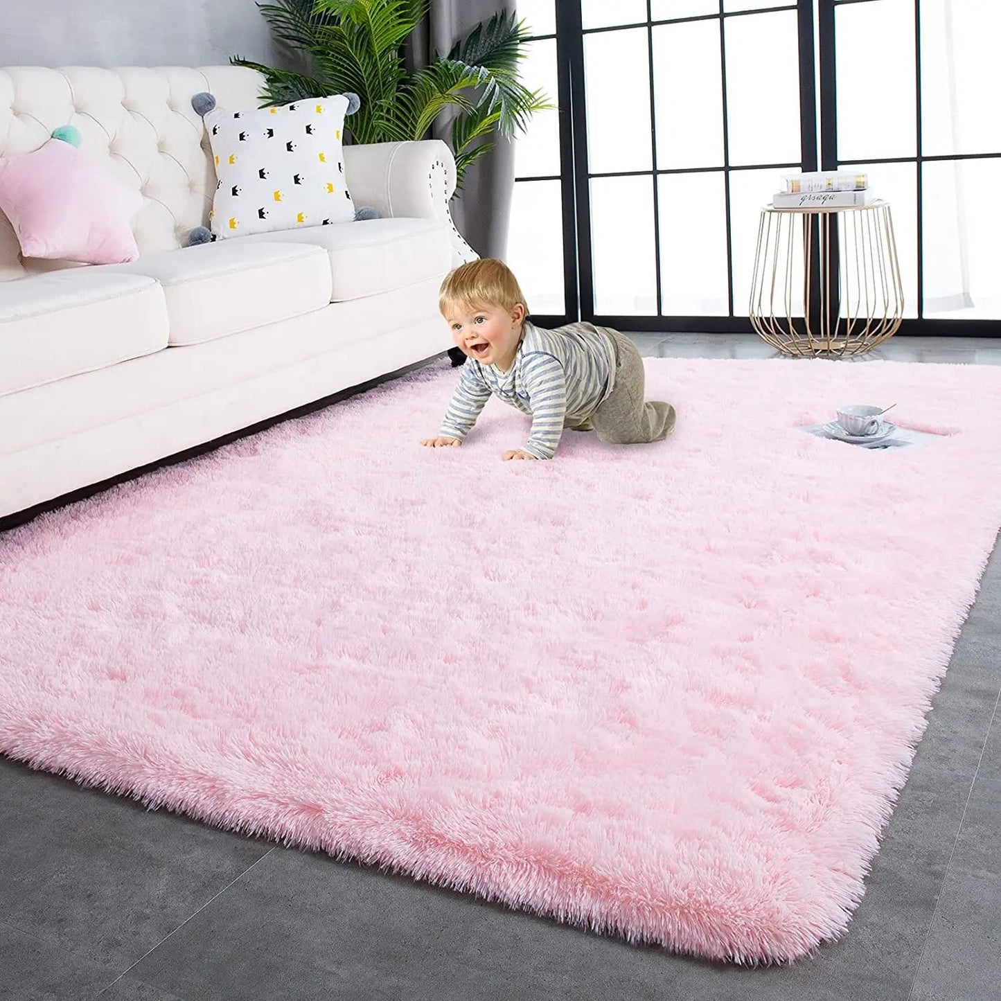 Plush Carpets Fluffy Ultra Soft Indoor Modern Area Rugs Living Room Play Mats For Children Bedroom Home Decor Nursery Rug - HOMELIVING