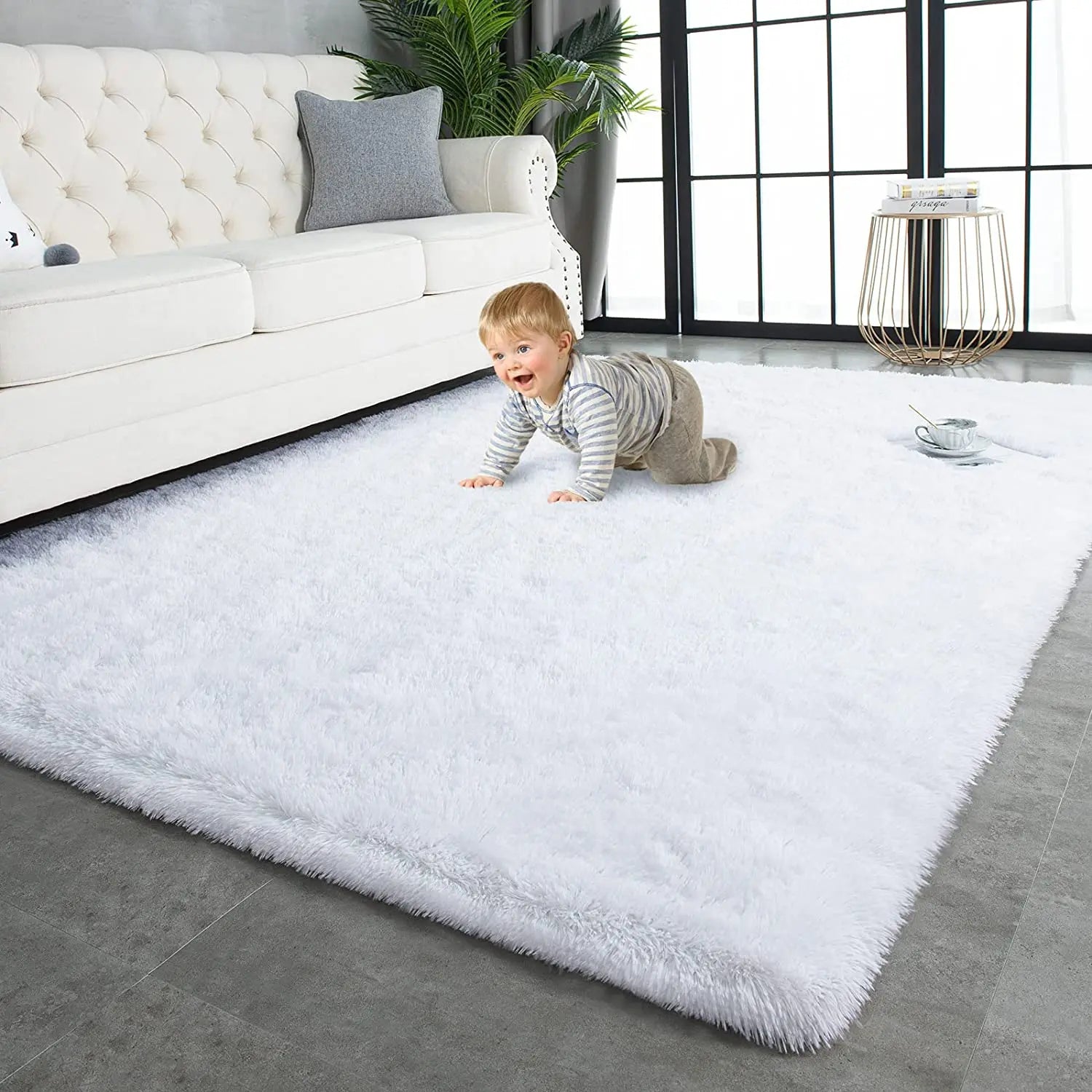 Plush Carpets Fluffy Ultra Soft Indoor Modern Area Rugs Living Room Play Mats For Children Bedroom Home Decor Nursery Rug - HOMELIVING