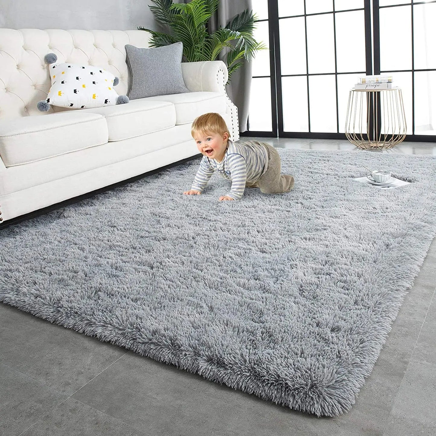 Plush Carpets Fluffy Ultra Soft Indoor Modern Area Rugs Living Room Play Mats For Children Bedroom Home Decor Nursery Rug - HOMELIVING