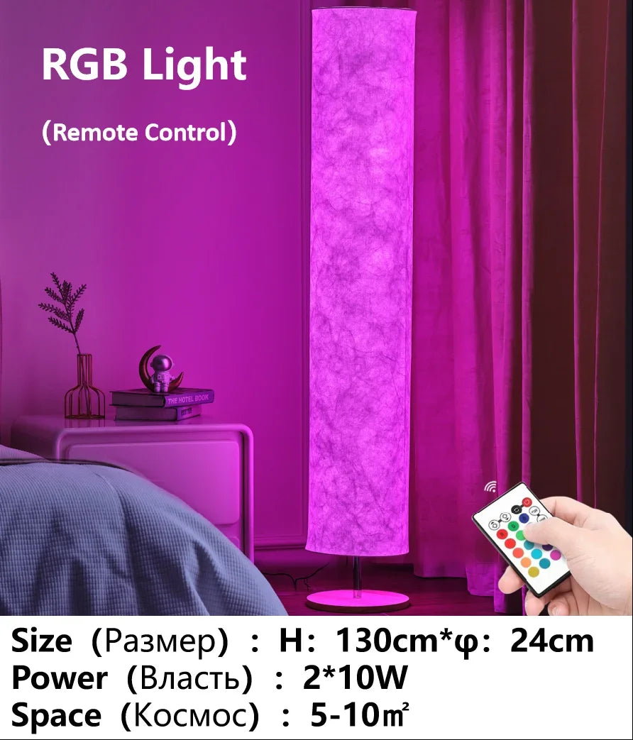 LED Simple Design Morden Floor Lamps Soft Light Decoration Standing Lamp for Living Room Bedroom Game Room with Remote Control - HOMELIVING