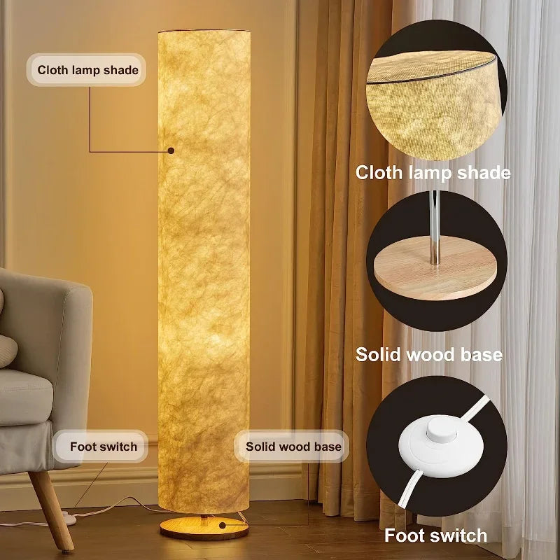 LED Simple Design Morden Floor Lamps Soft Light Decoration Standing Lamp for Living Room Bedroom Game Room with Remote Control - HOMELIVING