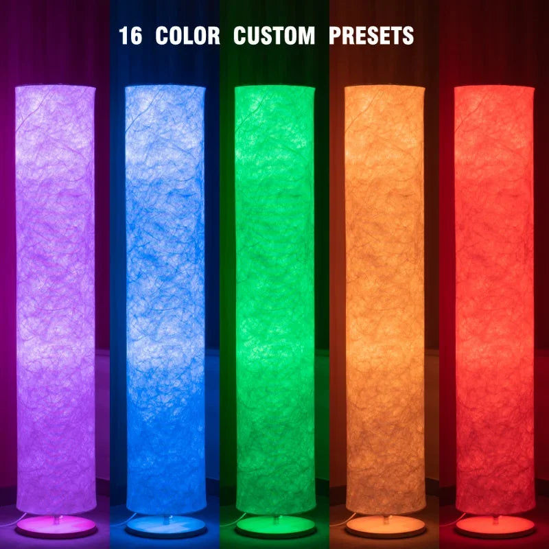 LED Simple Design Morden Floor Lamps Soft Light Decoration Standing Lamp for Living Room Bedroom Game Room with Remote Control - HOMELIVING
