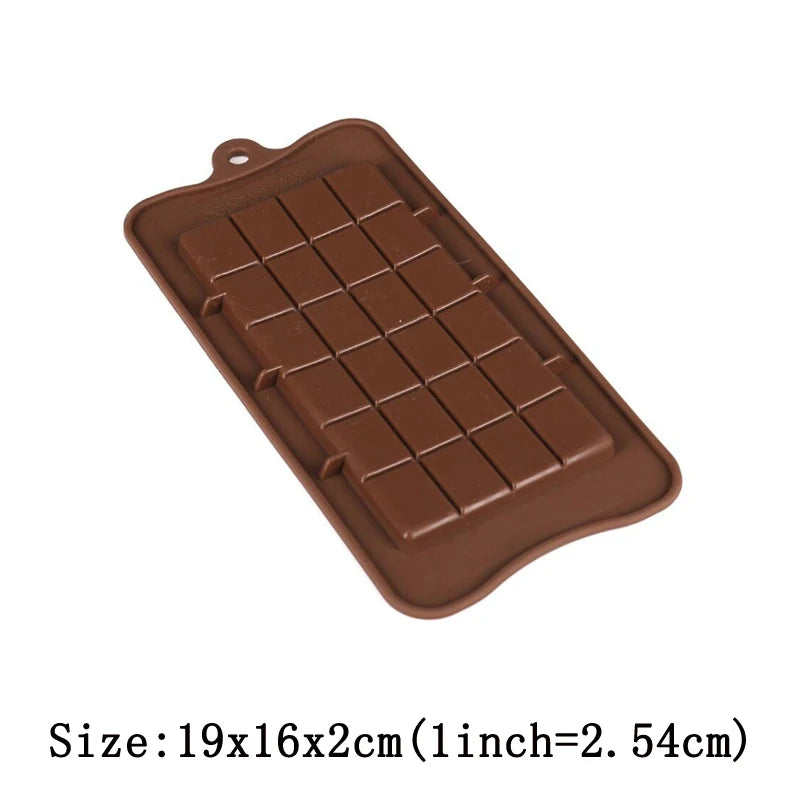 Chocolate Molds Bakeware Cake Molds High Quality Square Eco-friendly Silicone mold DIY 1PC Food Grade 24 Cavity Candy Tools - HOMELIVING