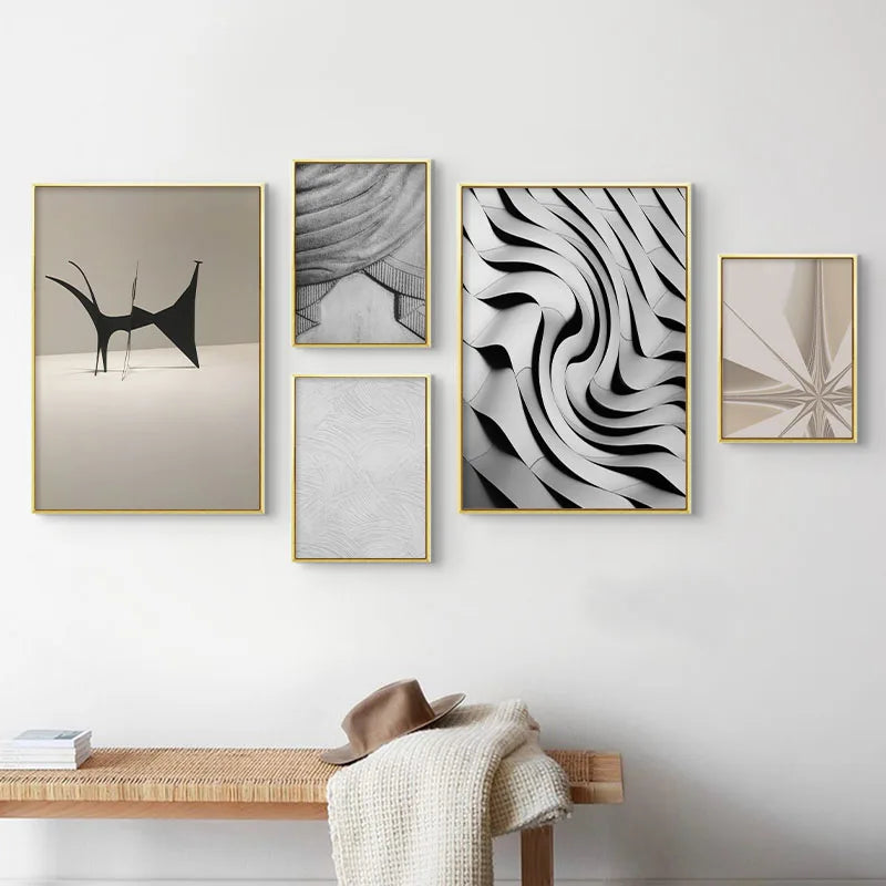 Abstract Modern Poster Wall Home Decor Picture Nordic Canvas Painting Luxury Minimalist Art Print for Living Room Bedroom - HOMELIVING