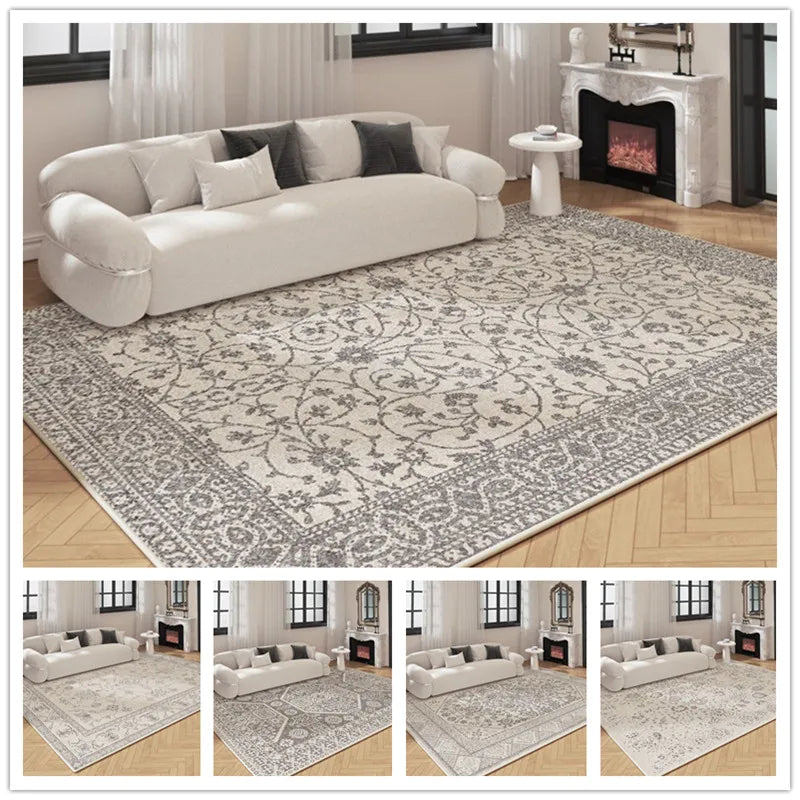 Stain-resistant Carpets for Living Room Decoration Retro Waterproof Kitchen Bedroom Entrance Doormats Non Slip Sofa Balcony Rugs - HOMELIVING