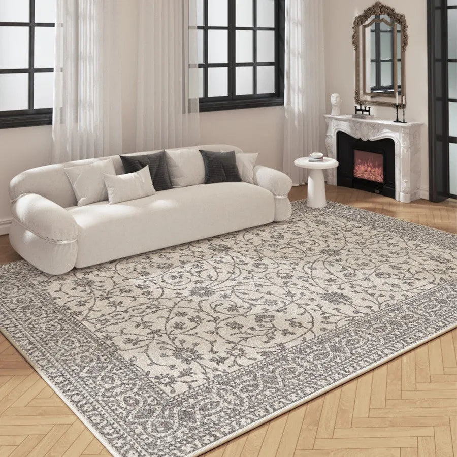 Stain-resistant Carpets for Living Room Decoration Retro Waterproof Kitchen Bedroom Entrance Doormats Non Slip Sofa Balcony Rugs - HOMELIVING