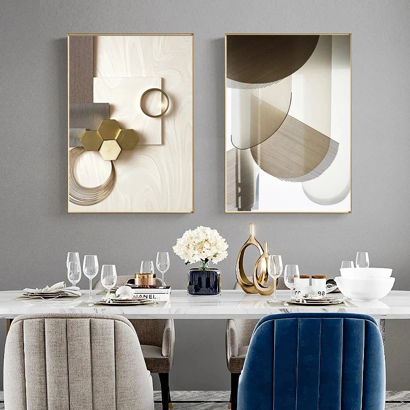 Modern Luxury  Aesthetic Wall Poster Printed Oil Painting on Canvas Poster Prints Wall Art Picture for Living Room Home Decor - HOMELIVING