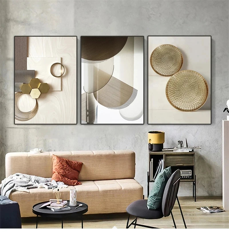 Modern Luxury  Aesthetic Wall Poster Printed Oil Painting on Canvas Poster Prints Wall Art Picture for Living Room Home Decor - HOMELIVING