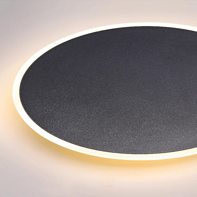 Wall lamp bedroom bed light luxury living room background wall creative touch sensing circular net red decorative staircase aisl - HOMELIVING