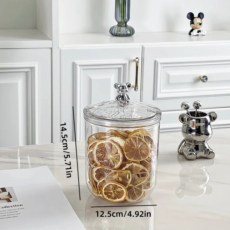 Airtight Food Storage Container With Lid Plastic Sealed Storage Jar Pantry Organizer Tea Can Candy Storage Box Kitchen Organizer - HOMELIVING