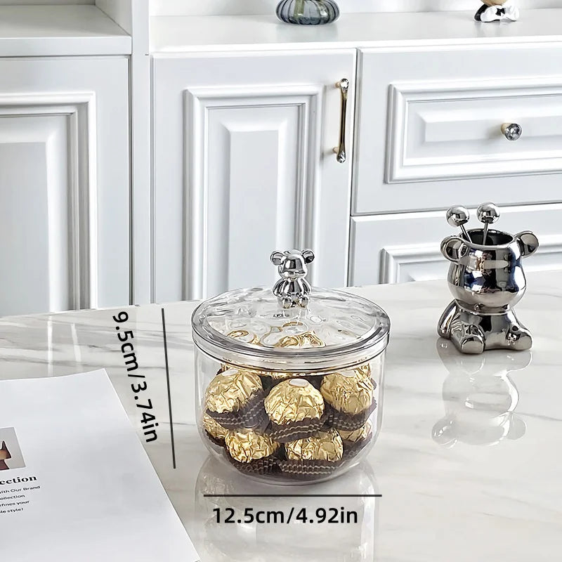 Airtight Food Storage Container With Lid Plastic Sealed Storage Jar Pantry Organizer Tea Can Candy Storage Box Kitchen Organizer - HOMELIVING
