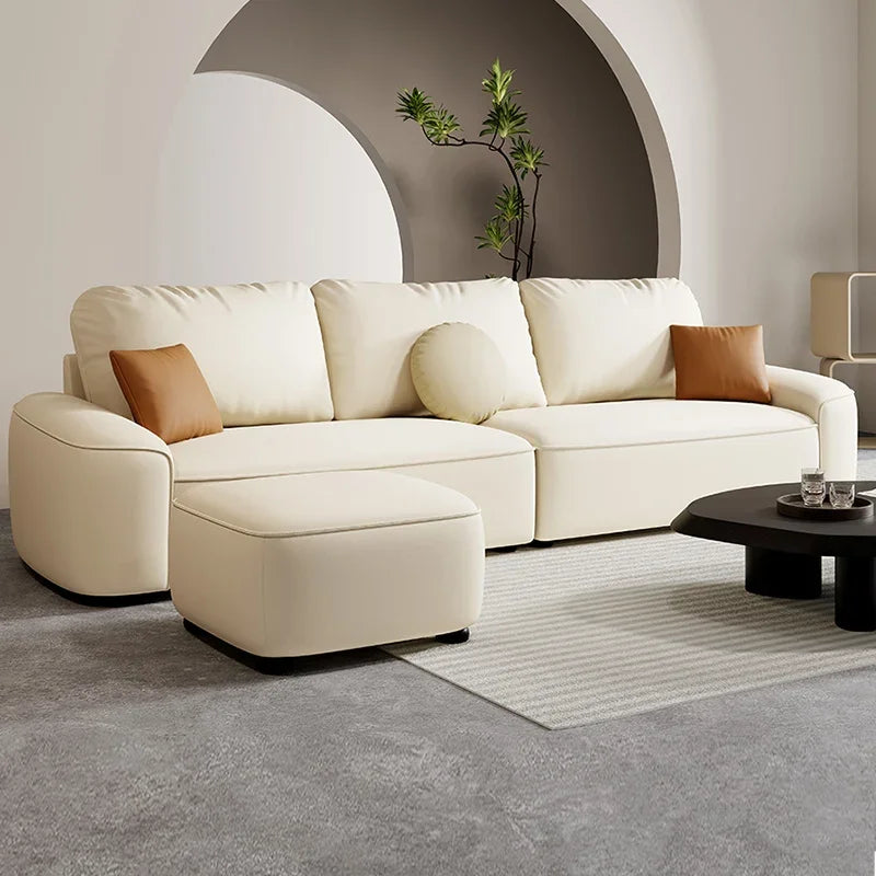 Puffs Lounge Living Room Sofas Leather Comfortable Small Lazy Living Room Sofas Cloud Divani Da Soggiorno Patio Furniture - HOMELIVING