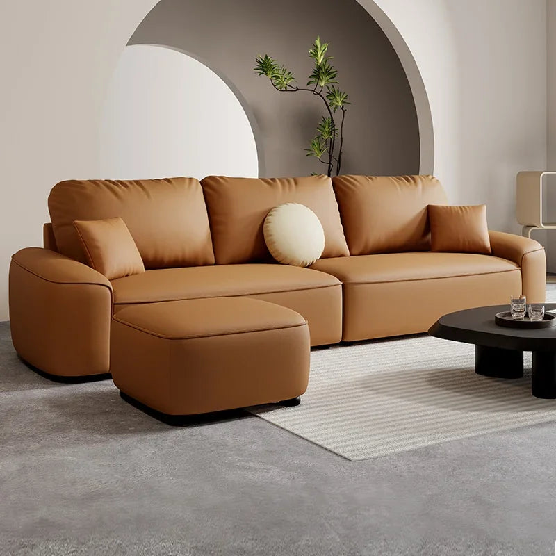 Puffs Lounge Living Room Sofas Leather Comfortable Small Lazy Living Room Sofas Cloud Divani Da Soggiorno Patio Furniture - HOMELIVING