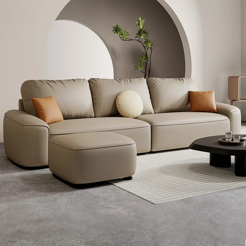 Puffs Lounge Living Room Sofas Leather Comfortable Small Lazy Living Room Sofas Cloud Divani Da Soggiorno Patio Furniture - HOMELIVING