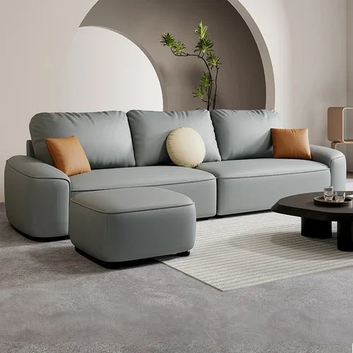 Puffs Lounge Living Room Sofas Leather Comfortable Small Lazy Living Room Sofas Cloud Divani Da Soggiorno Patio Furniture - HOMELIVING
