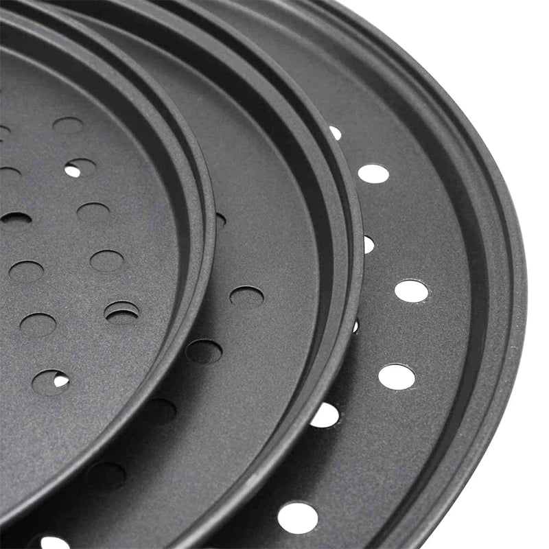 Nonstick Carbon Steel Pizza Crisper Tray - Round Deep Dish Pan