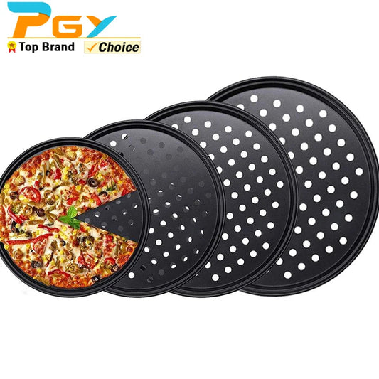 Nonstick Carbon Steel Pizza Crisper Tray - Round Deep Dish Pan