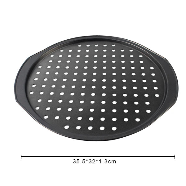 Nonstick Carbon Steel Pizza Crisper Tray - Round Deep Dish Pan