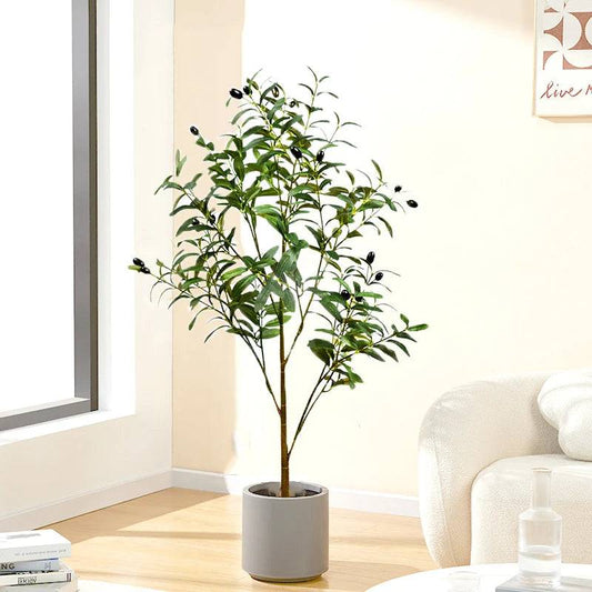 Tall Faux Olive Tree Branch - HOMELIVING