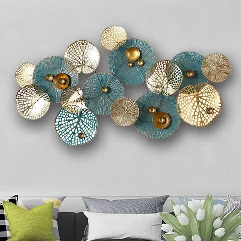 Creative Metal Wrought Iron Art Decorative Light Luxury Wall Deco Fashion 3D Living Room Sofa Background Wall Decoration - HOMELIVING