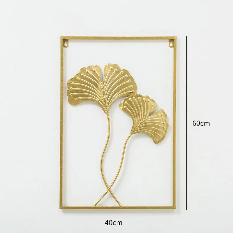 Wall Hanging Decoration Ornament Modern Light Luxury Wrought Iron Crafts Pendant Art Aesthetic Living Room Hotel Shop Decor - HOMELIVING