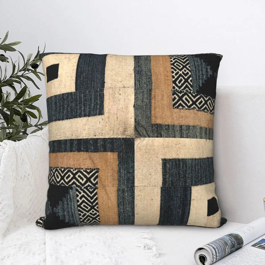 Antique African Textile Printed Cushion Cover 18"