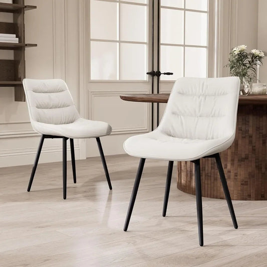 Modern Dining Chairs Set of 2, Upholstered Accent Chair, Suitable for Kitchen, Dining Room, Living Room and Bedrooms - HOMELIVING