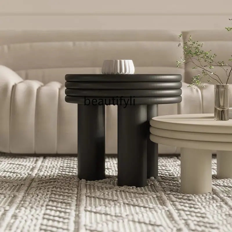 Nordic Light Luxury Coffee Table round Modern Simple Home Small Apartment Living Room Creative Combination Side Table - HOMELIVING