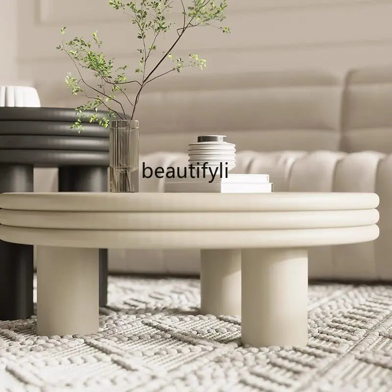 Nordic Light Luxury Coffee Table round Modern Simple Home Small Apartment Living Room Creative Combination Side Table - HOMELIVING