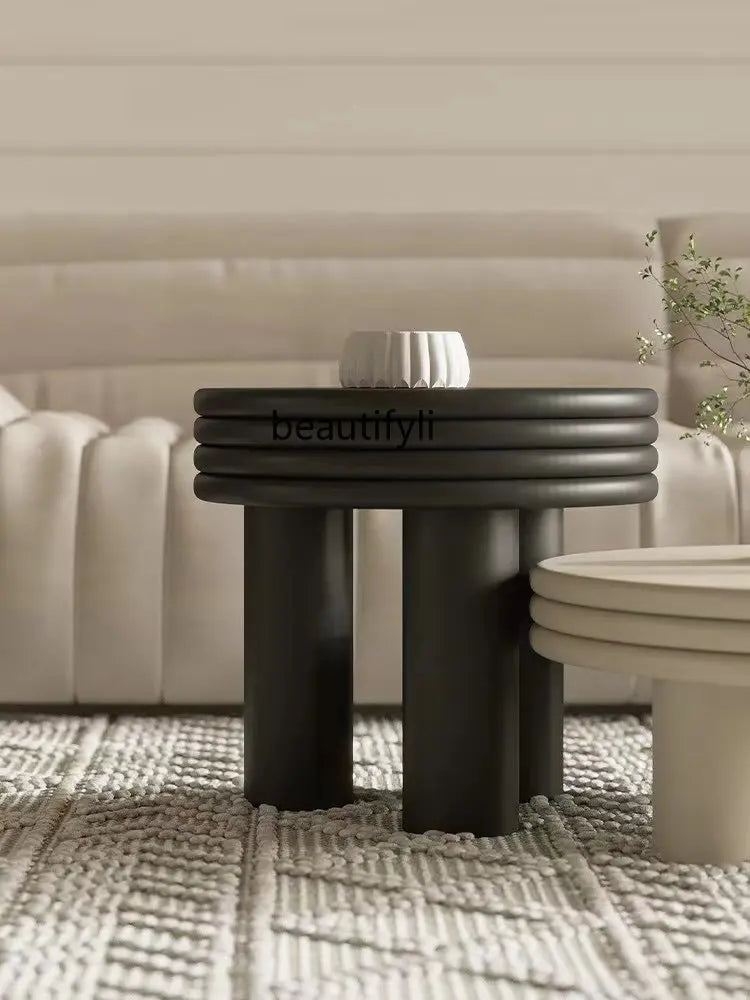 Nordic Light Luxury Coffee Table round Modern Simple Home Small Apartment Living Room Creative Combination Side Table - HOMELIVING