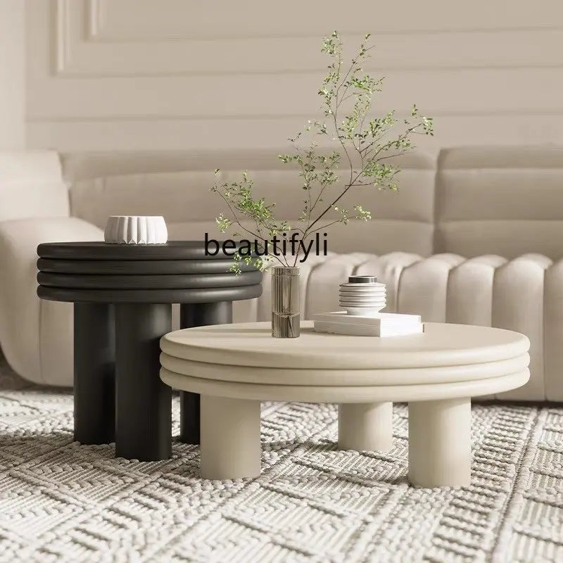 Nordic Light Luxury Coffee Table round Modern Simple Home Small Apartment Living Room Creative Combination Side Table - HOMELIVING