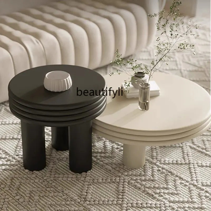 Nordic Light Luxury Coffee Table round Modern Simple Home Small Apartment Living Room Creative Combination Side Table - HOMELIVING