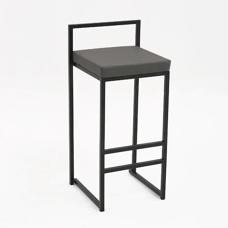 Nordic Designer Bar Chair Modern Bar Stool Industrial Style Barstool Nordic Backrest Banquet Kitchen Silla De Bar Furniture HY - HOMELIVING