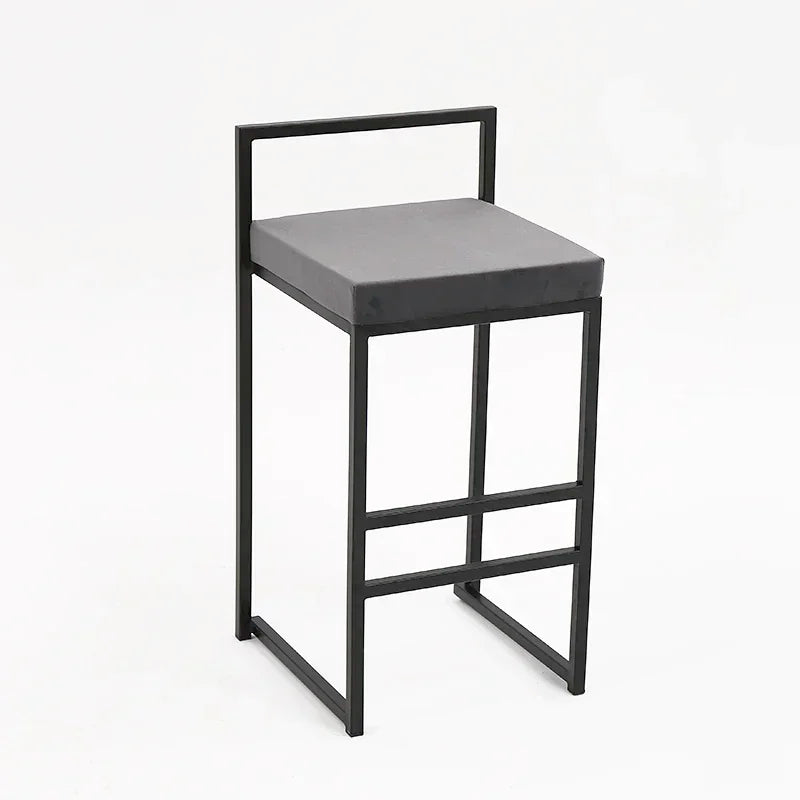 Nordic Designer Bar Chair Modern Bar Stool Industrial Style Barstool Nordic Backrest Banquet Kitchen Silla De Bar Furniture HY - HOMELIVING