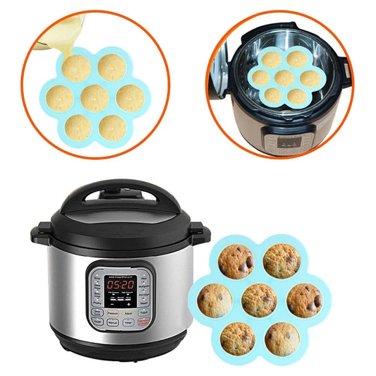 7-Hole Silicone Egg Bites Molds Set