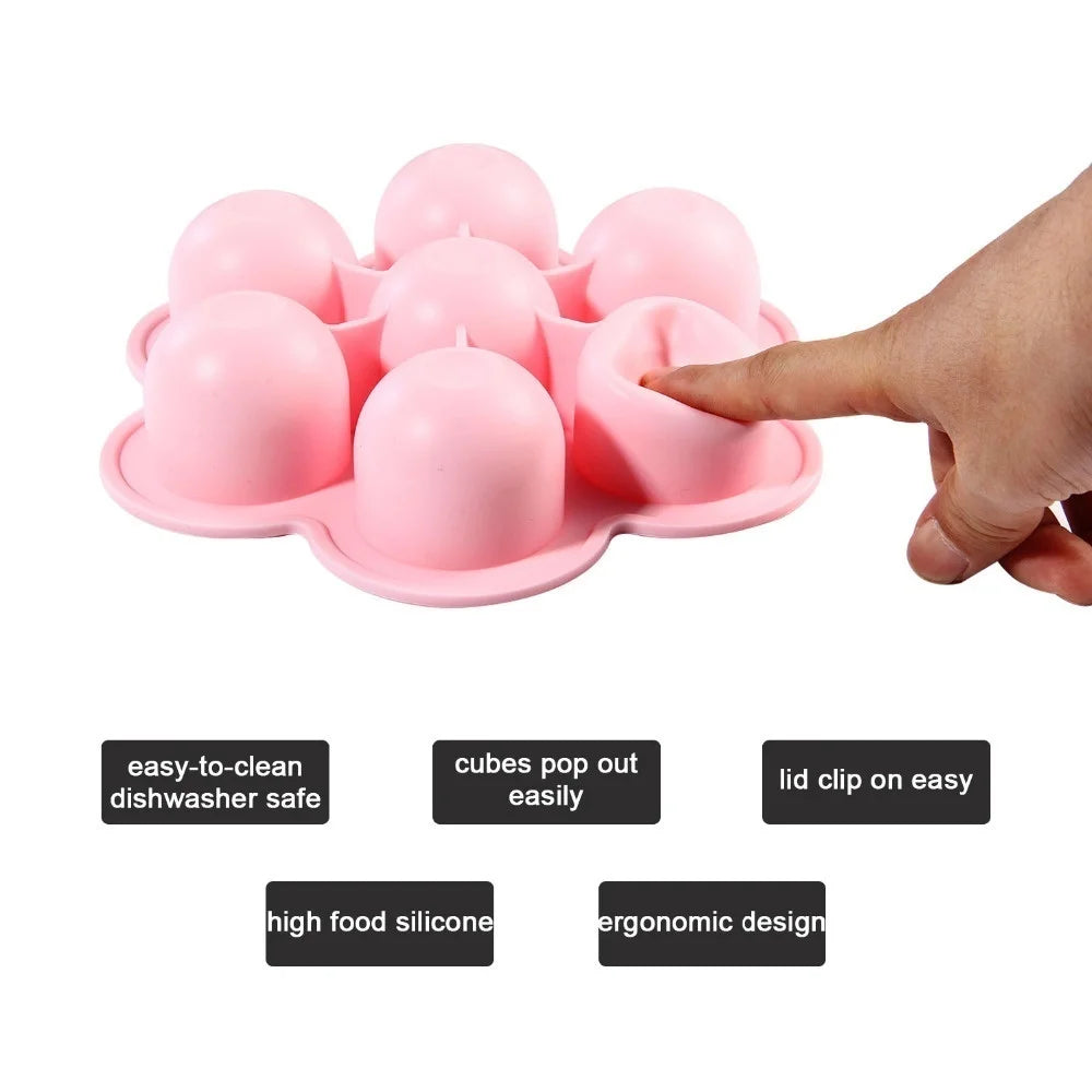 7-Hole Silicone Egg Bites Molds Set