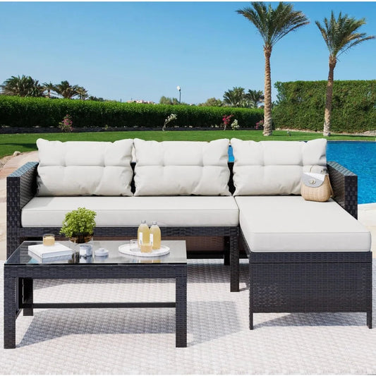 3 Piece Patio Set - HOMELIVING